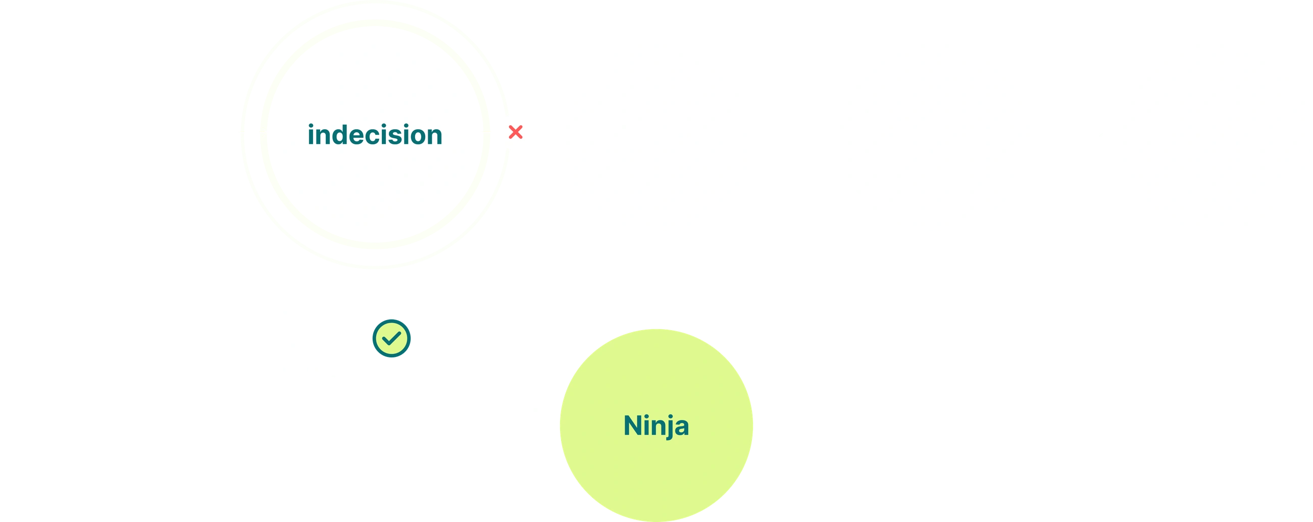 The new shopping journey: user has a need, indecision, Ninja answers instead of another AI