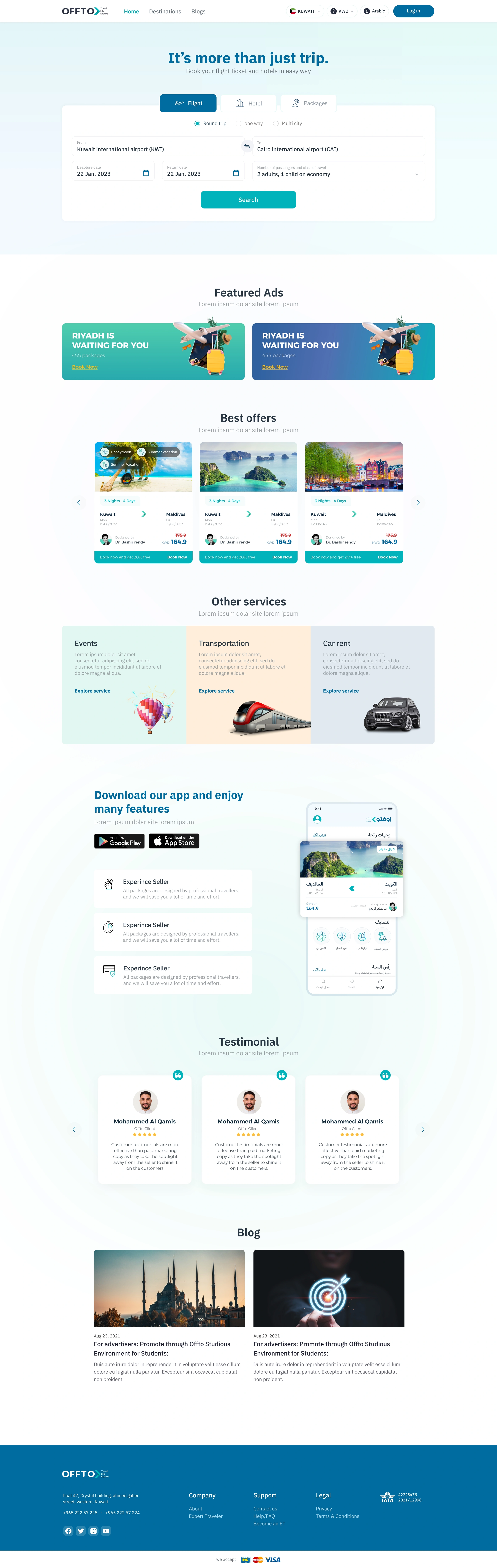 Offto web home page