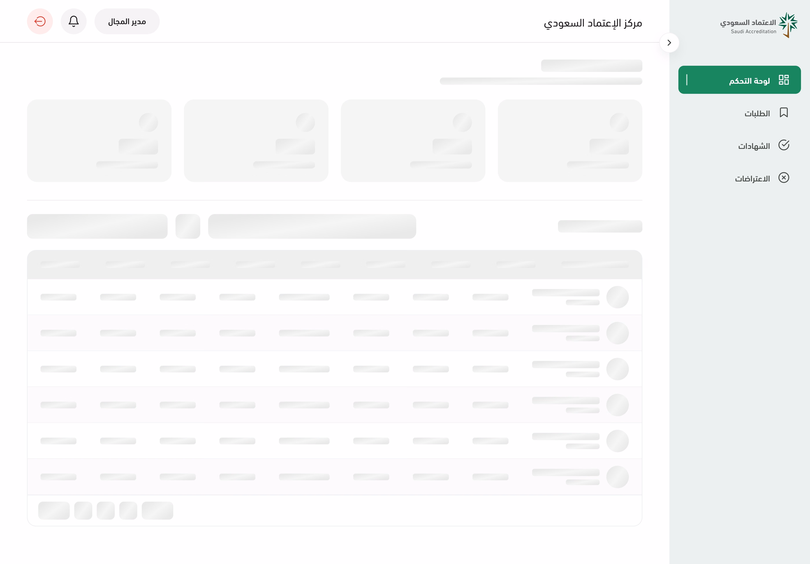 Dashboard loading skeleton states