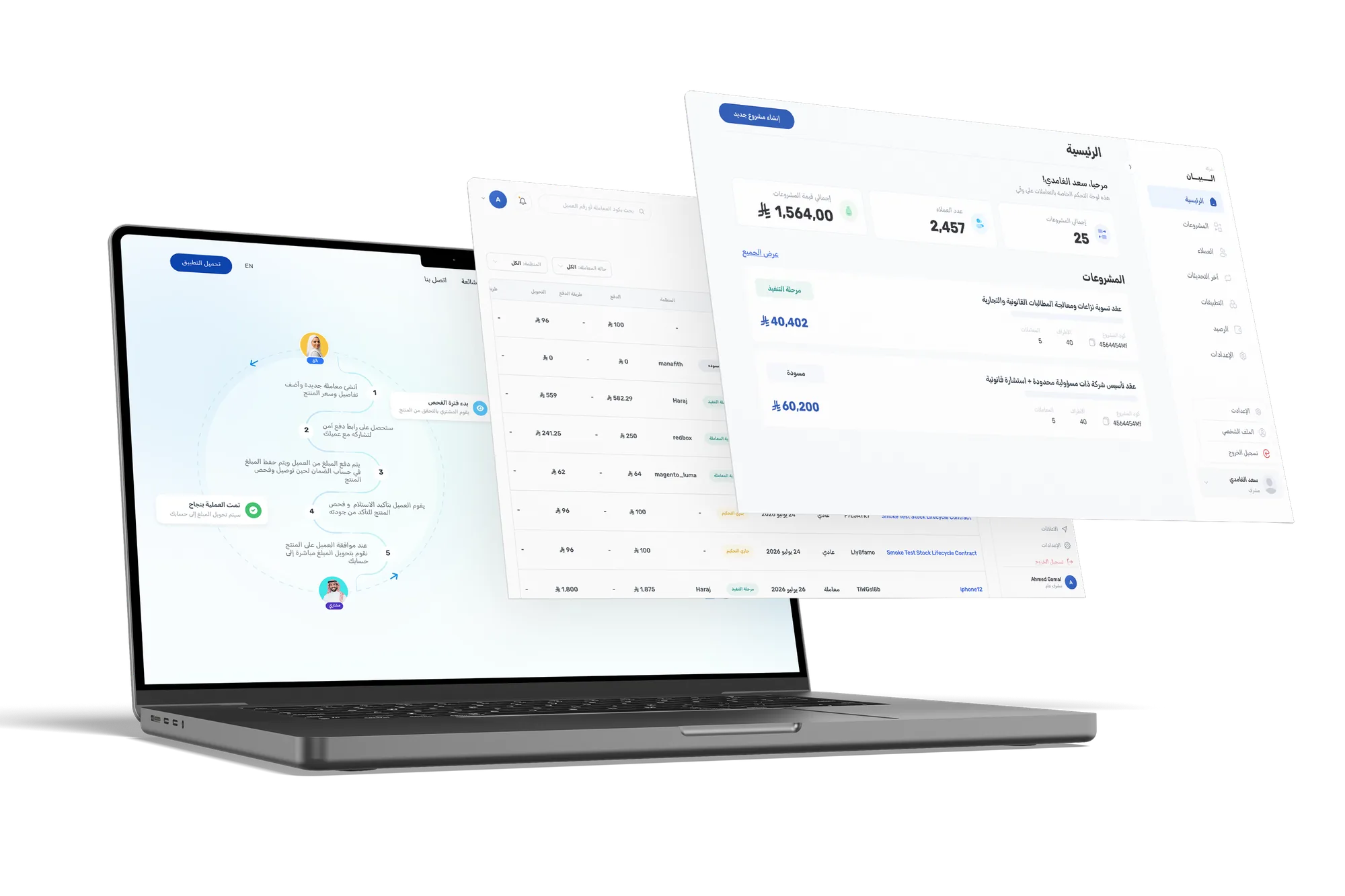 Waffy across surfaces: web app, transactions table and admin console